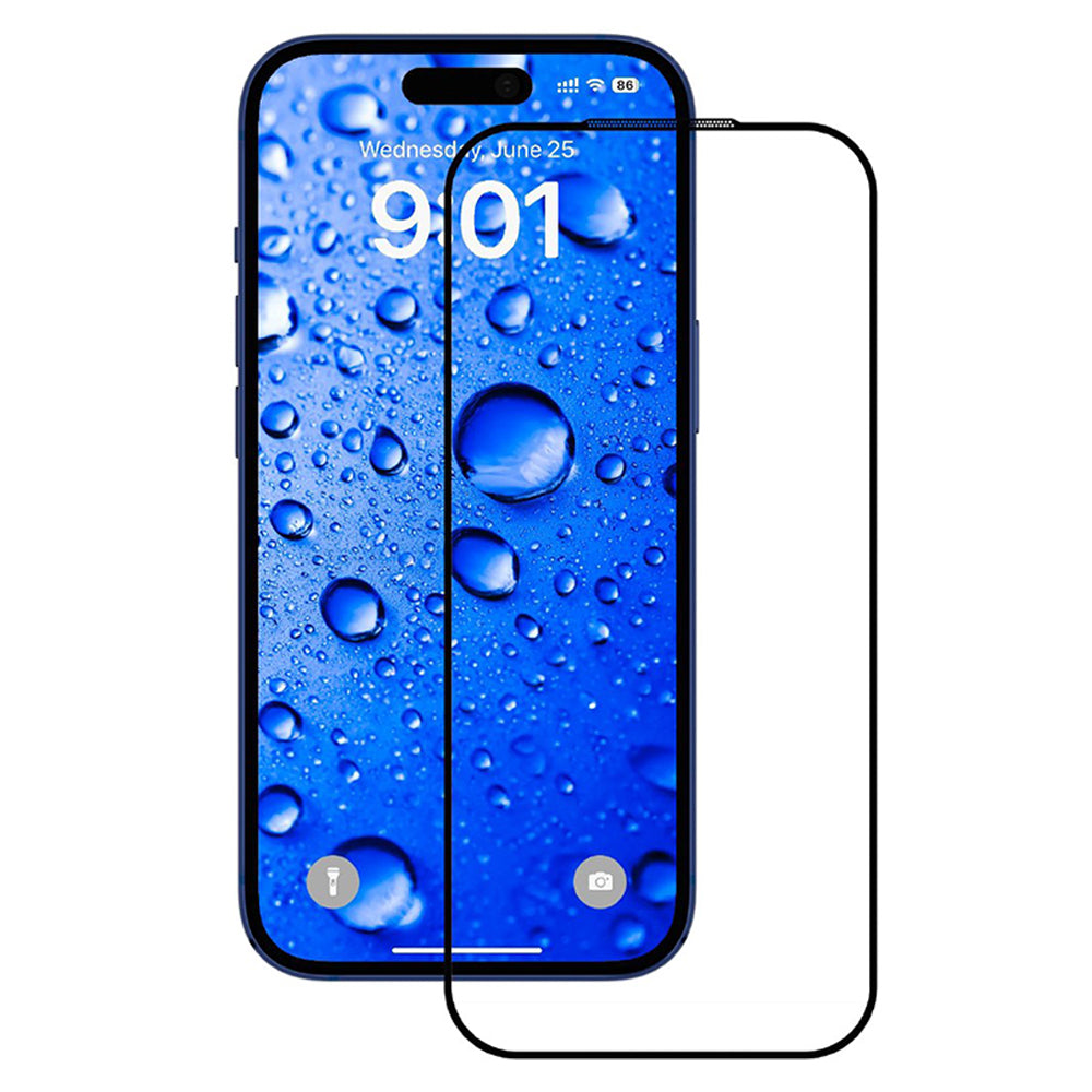 Anank-näytönsuojakalvo Apple iPhone 17 Pro Maxille, Panssarilasi, Full Glue, 2.5D, Musta