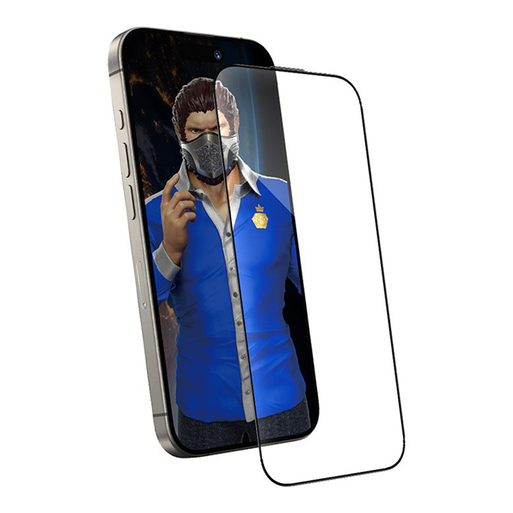 Blueo Anti-Dust HD Screen Protector Film for Apple iPhone 18 Pro / 17 Pro / 17 / 16 Pro, Tempered Glass, Full Glue, Black