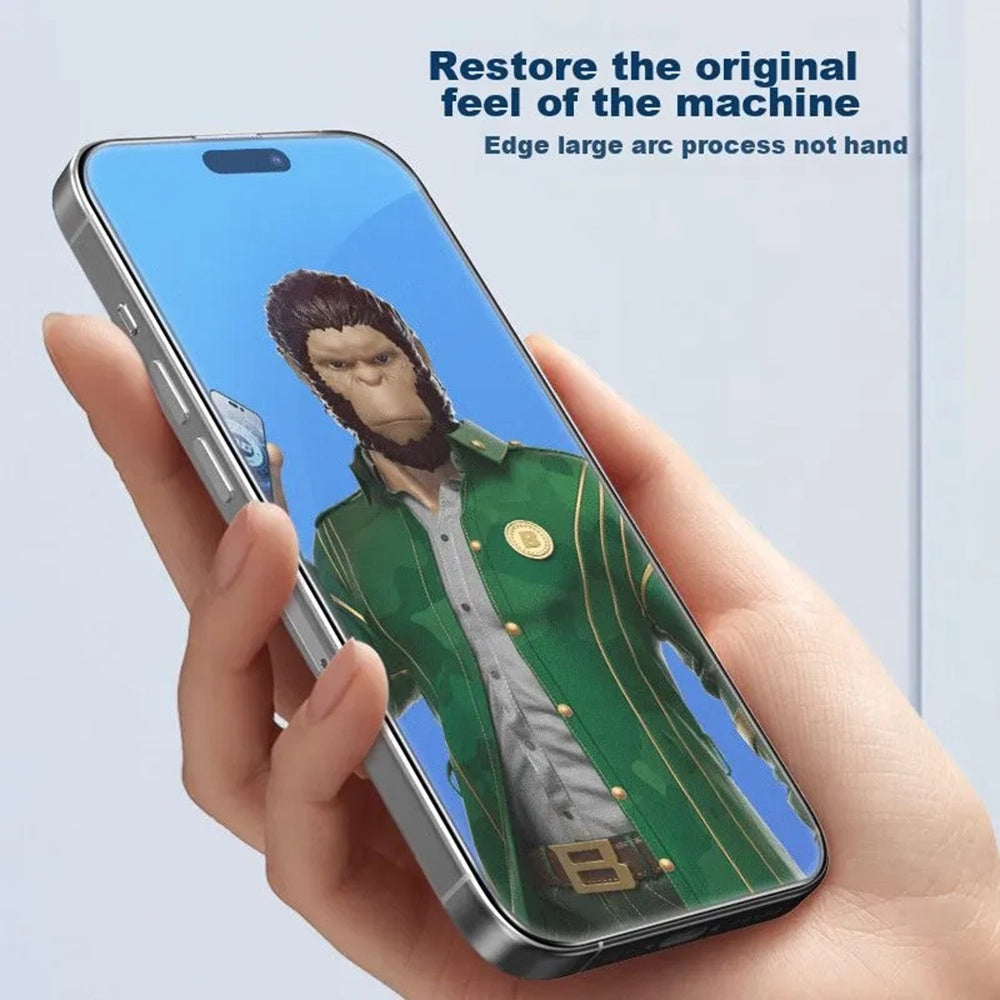 Blueo Anti-Glare -näytönsuoja Apple iPhone 16 / 15:lle, karkaistu lasi, täyteeliimalla, musta