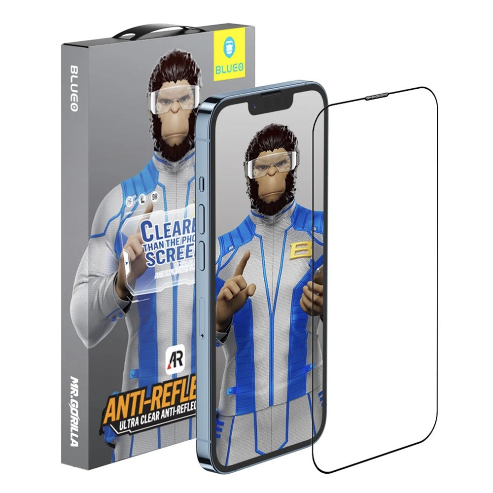 Blueo Anti-Reflective HD -suojakalvo Apple iPhone 17 Airille, Panssarilasi, Full Glue, Musta