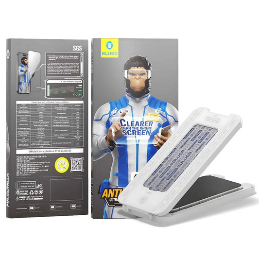 Blueo Anti-Reflective HD -suojakalvo Apple iPhone 17 Airille, Panssarilasi, Full Glue, Musta