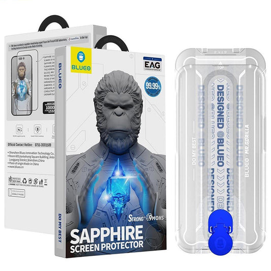 Blueo Anti-Static HD -suojakalvo Apple iPhone 17 Airille, Panssarilasi, Täysliima, Musta