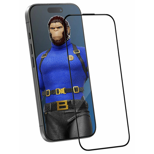 Blueo Crystal Anti-Scratch -näytönsuoja-applikaattori Apple iPhone 15 Pro Maxille, karkaistu lasi, täysiliimainen, musta