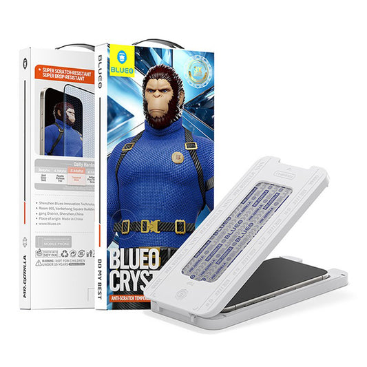 Blueo Crystal Anti-Scratch -suojakalvo Apple iPhone 17 Airille, Panssarilasi, Full Glue, Musta