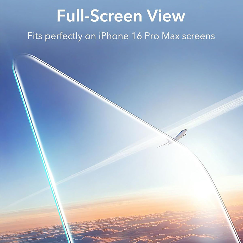 ESR-näytönsuojakalvo Apple iPhone 17 / 16 Pro:lle, Panssarilasi, Täysliima, 3 kappaleen setti, Musta