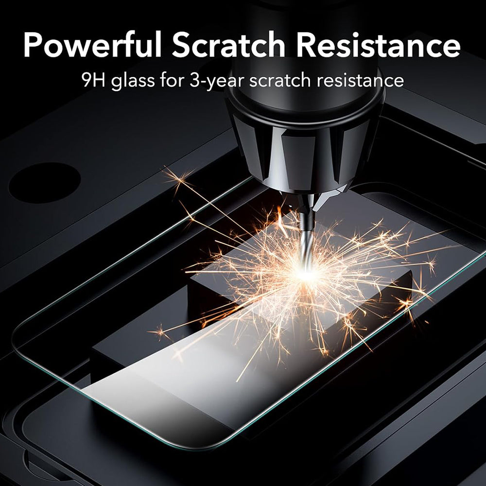 ESR-näytönsuojakalvo Apple iPhone 17 / 16 Pro:lle, Panssarilasi, Täysliima, 3 kappaleen setti, Musta