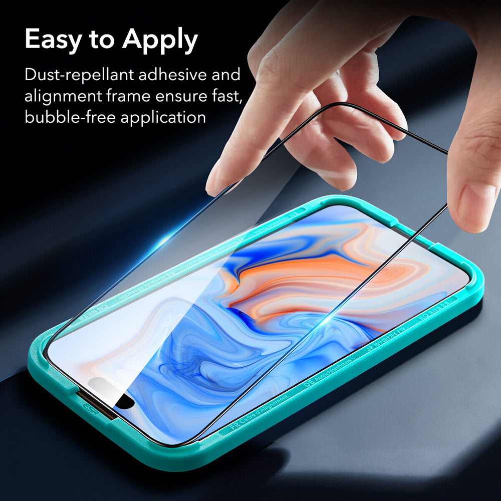 ESR Armorite -näytönsuojakalvo Apple iPhone 15 Plus -puhelimelle, Panssarilasi, Täysliima, Musta