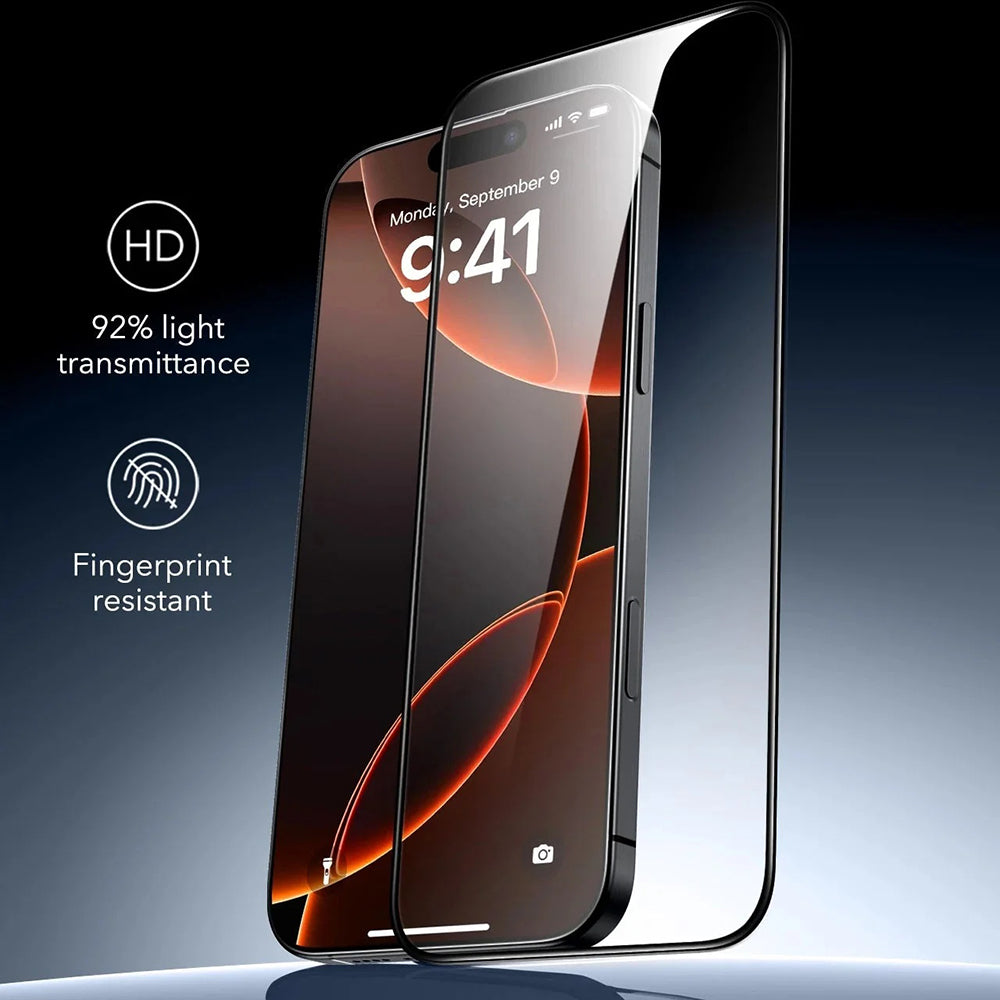 ESR Armorite UltraFit -suojakalvo Apple iPhone 17 Air -puhelimelle, Panssarilasi, Täysliima, 3 kappaleen setti, Musta