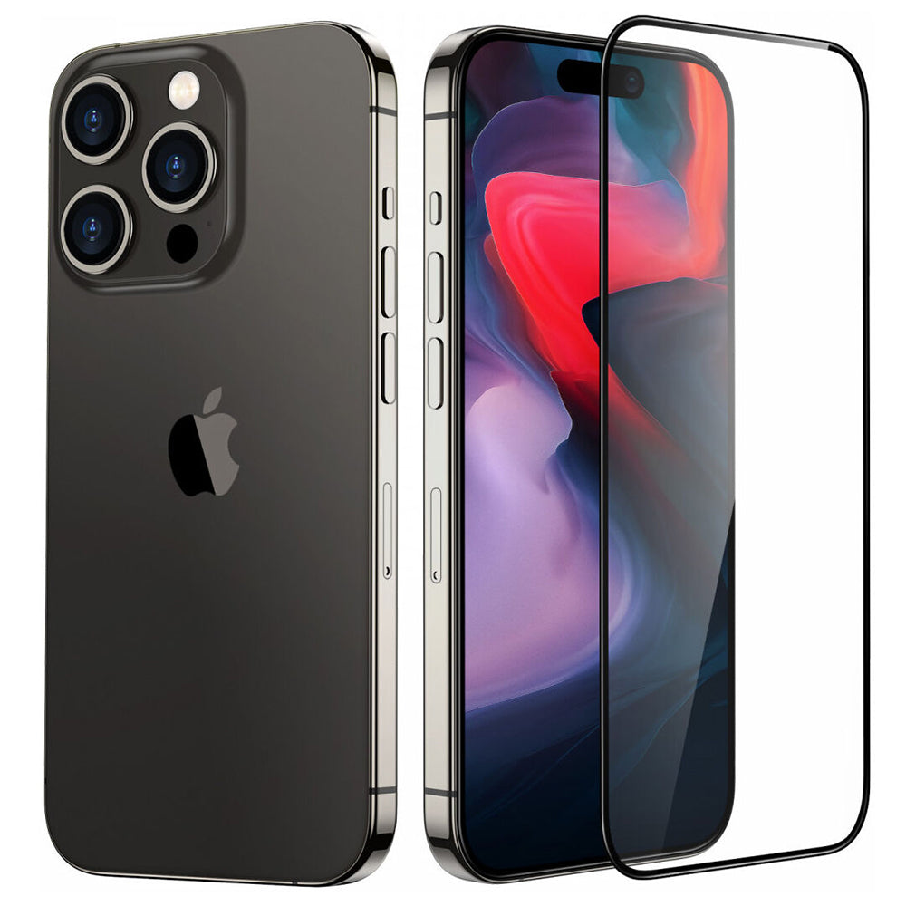 ESR Armorite UltraFit -näytönsuoja Apple iPhone 18 Prolle, karkaistu lasi, täysiliimainen, 3 kappaleen setti, musta