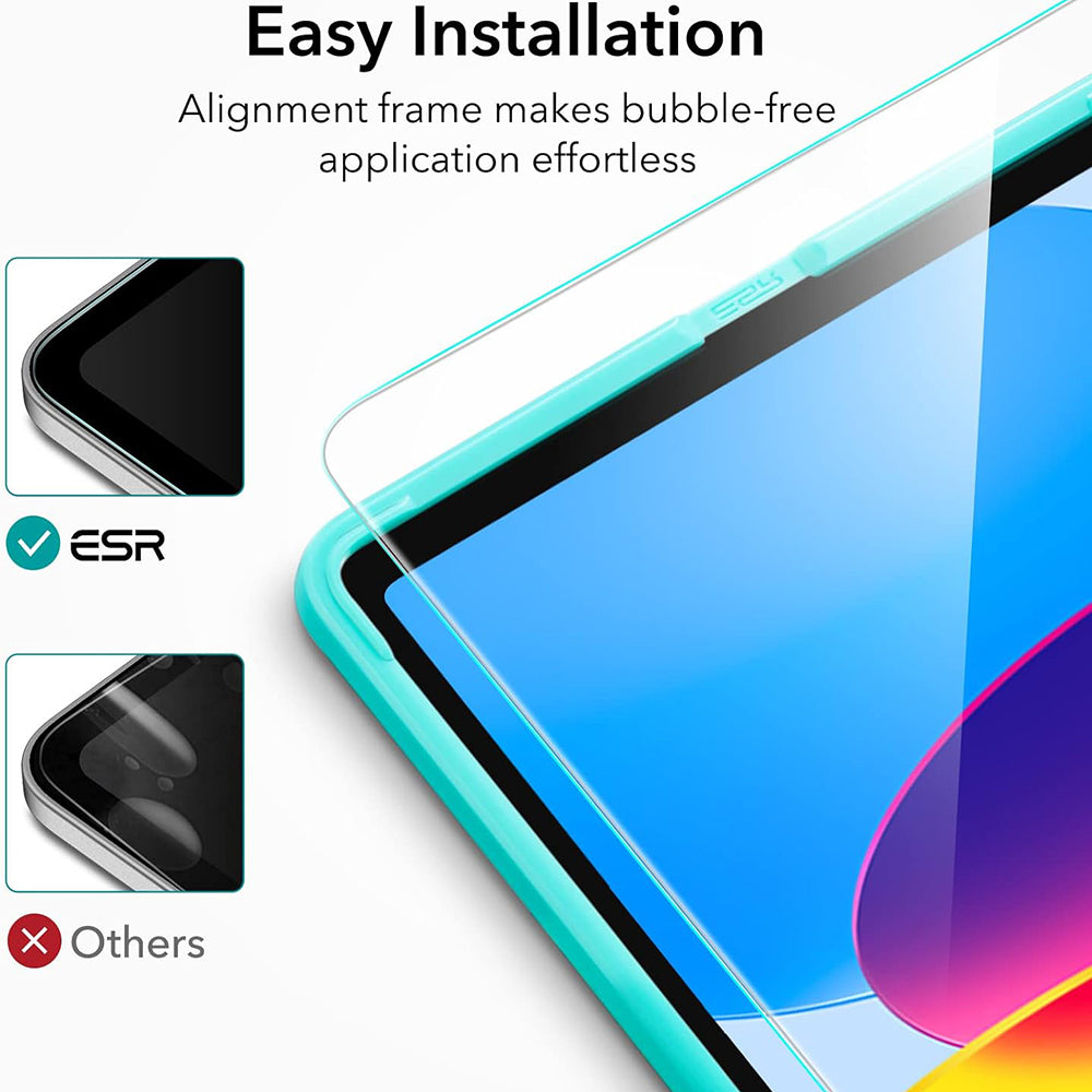 ESR-näytönsuojakalvo Apple iPadille (2025) / (2022), Panssarilasi, Full Glue, 2 kappaleen setti