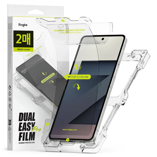 Ringke Dual Easy Pro sisäinen näytönsuojakalvo Samsung Galaxy Z Flip7 F766:lle, Muovi, 2 kappaleen setti
