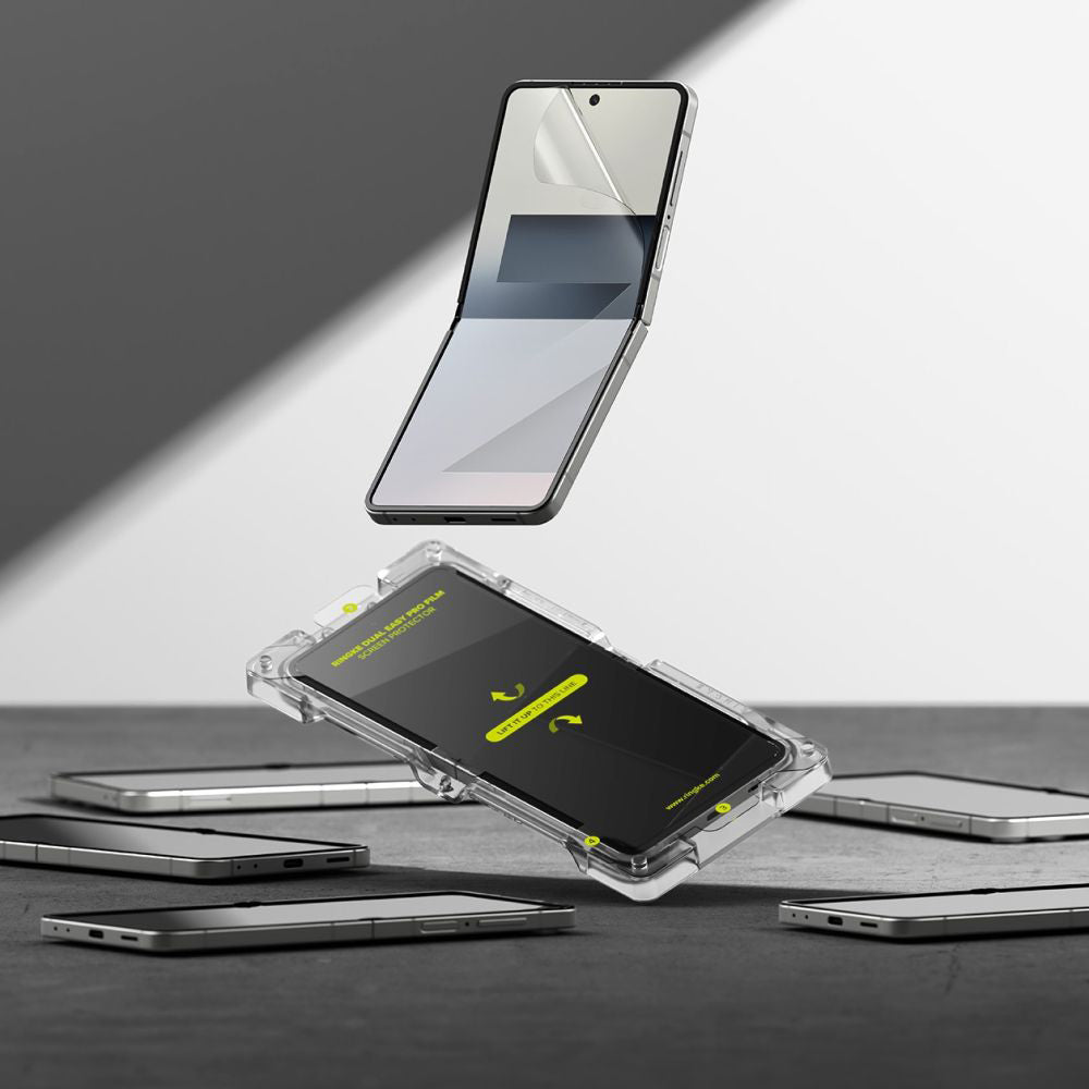 Ringke Dual Easy Pro sisäinen näytönsuojakalvo Samsung Galaxy Z Flip7 F766:lle, Muovi, 2 kappaleen setti