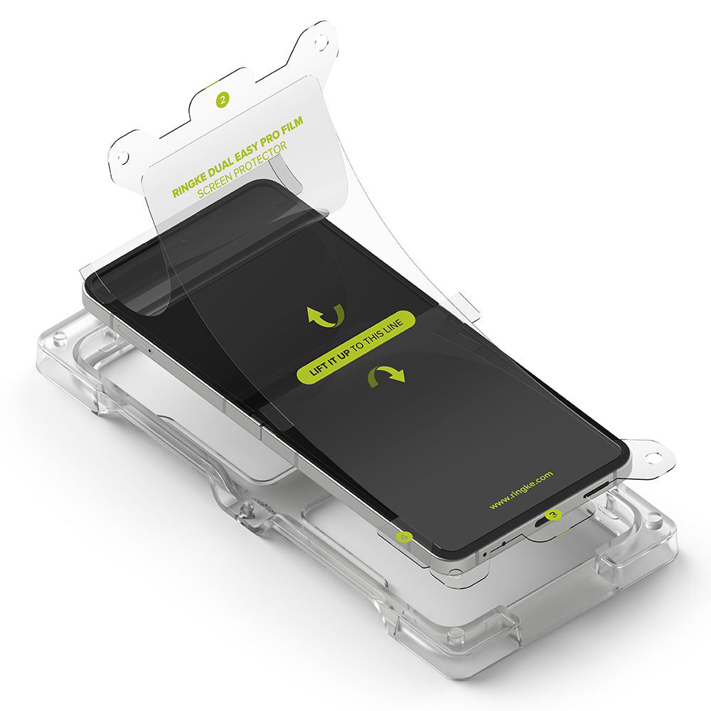 Ringke Dual Easy Pro sisäinen näytönsuojakalvo Samsung Galaxy Z Flip7 F766:lle, Muovi, 2 kappaleen setti