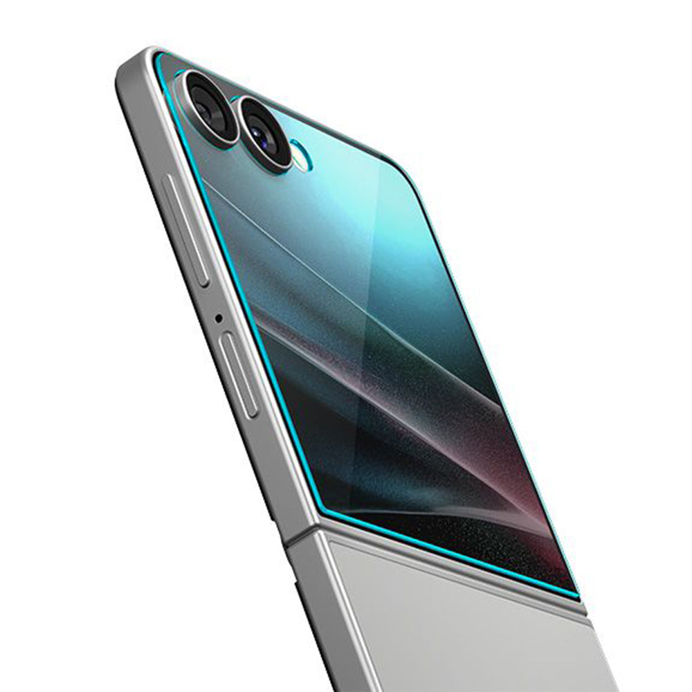 Spigen GlastR EZ FIT ulkoinen näytönsuojakalvo Samsung Galaxy Z Flip7 F766:lle, karkaistu lasi, täysliima, 2 kappaleen setti AGL09585
