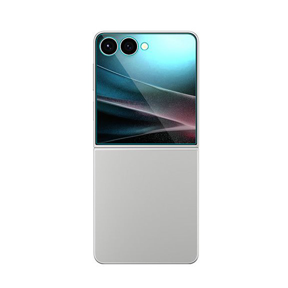 Spigen GlastR EZ FIT ulkoinen näytönsuojakalvo Samsung Galaxy Z Flip7 F766:lle, karkaistu lasi, täysliima, 2 kappaleen setti AGL09585