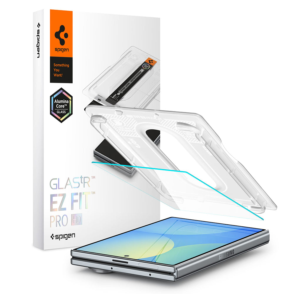 Spigen GlastR EZ FIT Pro HD ulkoinen näytönsuoja Samsung Galaxy Z Fold8 F971:lle, karkaistu lasi, täyteeliimalla AGL11942