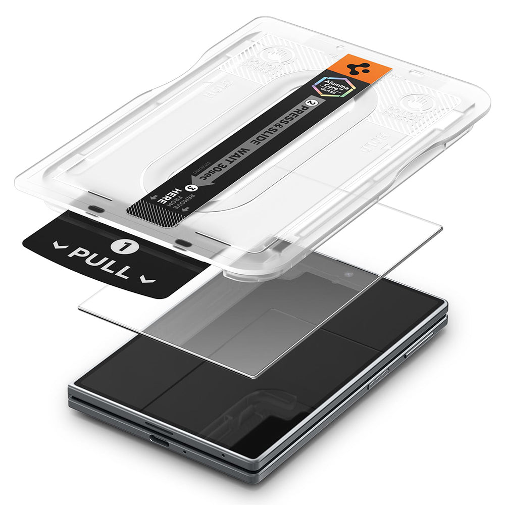 Spigen GlastR EZ FIT Pro HD ulkoinen näytönsuoja Samsung Galaxy Z Fold8 F971:lle, karkaistu lasi, täyteeliimalla AGL11942