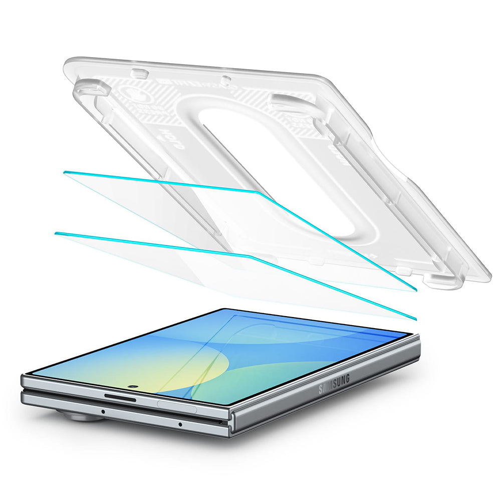 Spigen GlastR EZ FIT Pro HD ulkoinen näytönsuoja Samsung Galaxy Z Fold8 F971:lle, karkaistu lasi, täysiliimainen, 2 kappaleen setti AGL11943