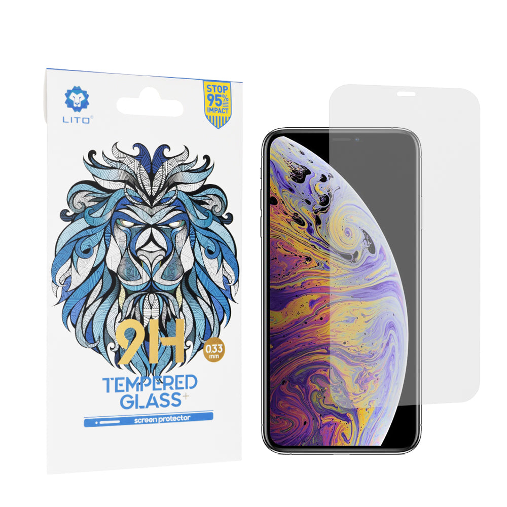 Lito Classic -näytönsuoja Apple iPhone 11 Pro Max / XS Maxille, karkaistu lasi, täysliimainen, 2.5D