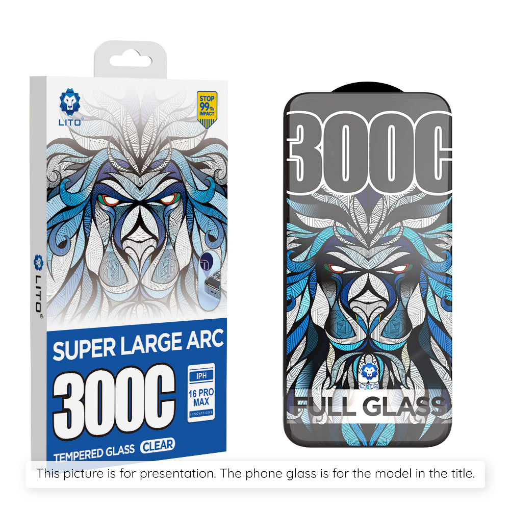 Lito D+ Max 300C näytönsuojakalvo Apple iPhone 17 Pro Maxille, Panssarilasi, Täysliima