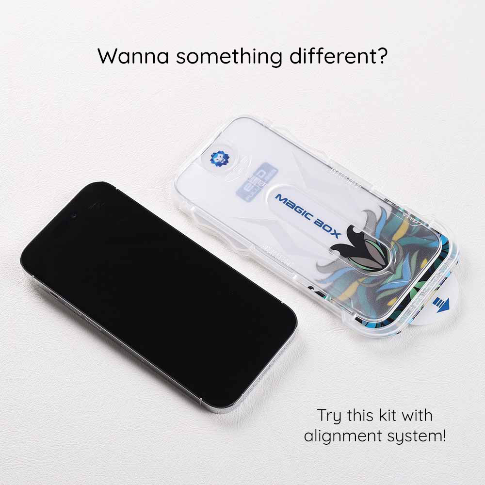 Lito Magic Glass Box D+ Tools -näytönsuoja Apple iPhone 16:lle, turvalasi, täysi liima