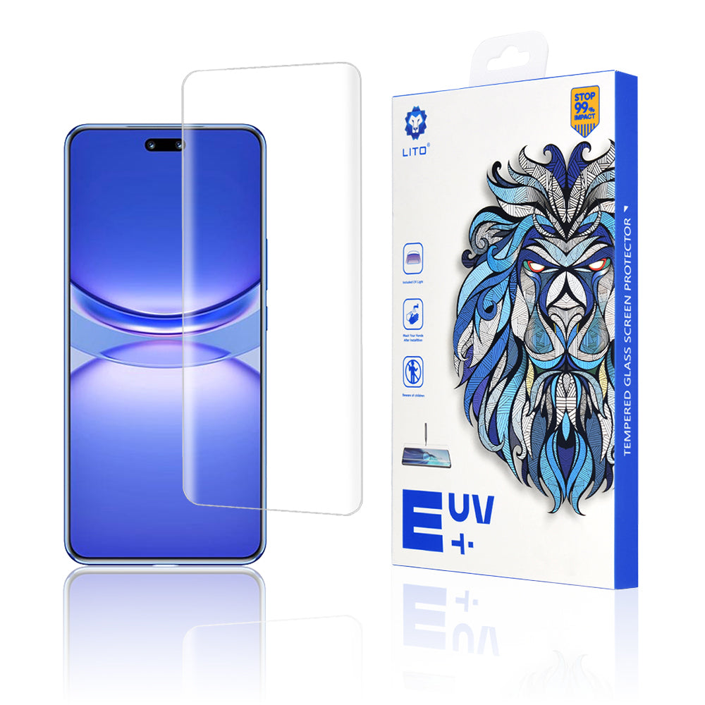 Lito-näytönsuoja Huawei nova 12 Pro:lle, karkaistu lasi, UV-liima, 3D