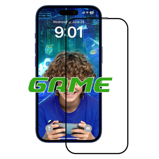 Matta näytönsuojakalvo Anank 5X Reinforced Apple iPhone 17 Pro Maxille, Panssarilasi, Full Glue, 2.5D, Musta