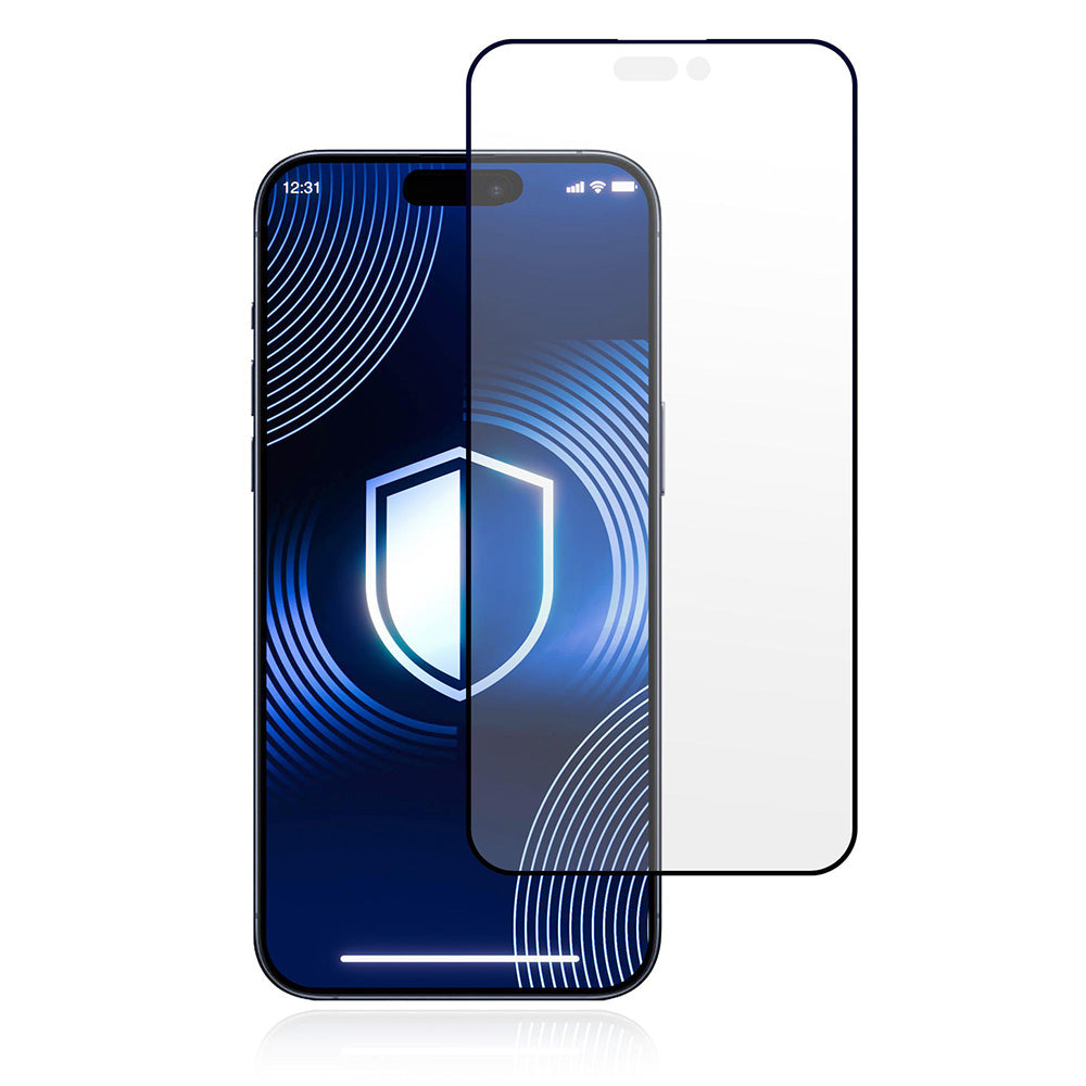Mattapintainen 3MK HardGlass Max suojakalvo Apple iPhone 17 Pro Max:lle, karkaistu lasi, täysliima, musta