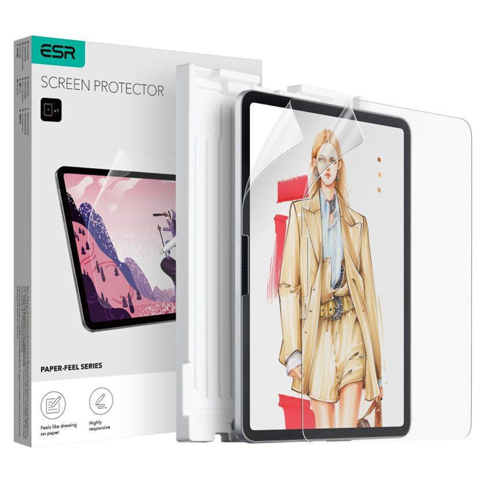 ESR Paper Feel Matte -näytönsuoja Apple iPad Air 13 (2026) / Air 13 (2025) / Air 13 (2024) -laitteille, muovia, täysiliimainen, 2 kappaleen setti