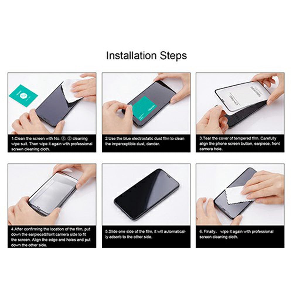 Nillkin CP+ Pro -näytönsuoja Samsung Galaxy A37 5G:lle, karkaistu lasi, täysiliimainen, musta