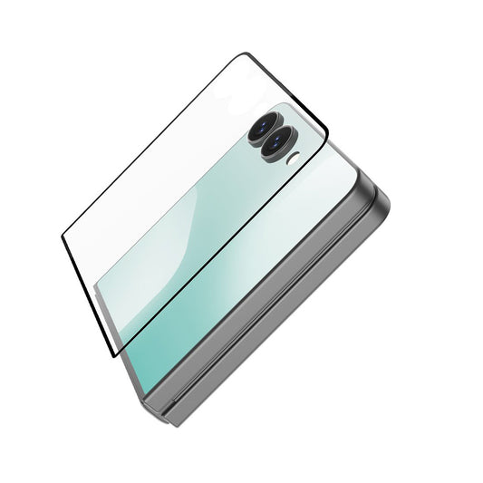 Nillkin CP+ Pro ulkoinen näytönsuoja Samsung Galaxy Z Flip8 F776 / Z Flip7 F766:lle, karkaistu lasi, täysi liima, musta