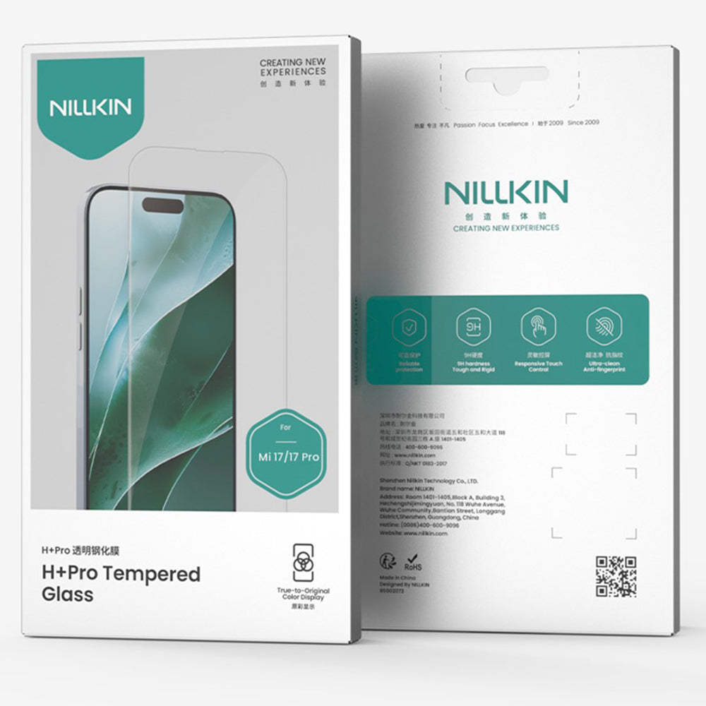 Nillkin H+ Pro -näytönsuoja Xiaomi 17 Pro / 17:lle, karkaistu lasi, täysi liima