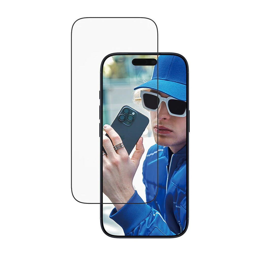 PanzerGlass Ultra-Wide Fit EasyAligner -suojakalvo Apple iPhone 17 Prolle, karkaistu lasi, täysliima, musta