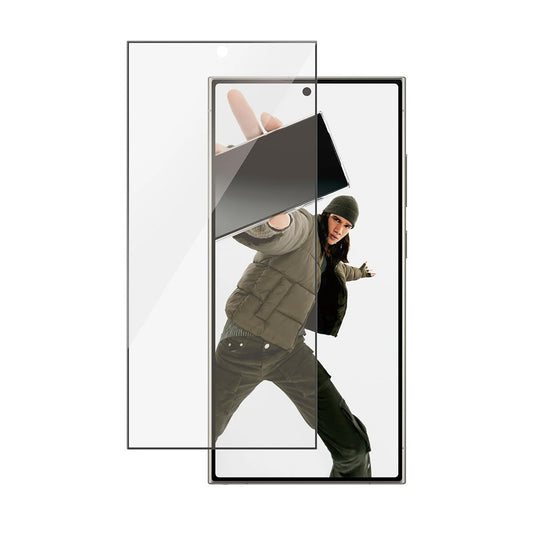 PanzerGlass Ultra-Wide Fit EasyAligner -suojakalvo Samsung Galaxy S24 Ultra S928:lle, karkaistu lasi, täysliima, musta