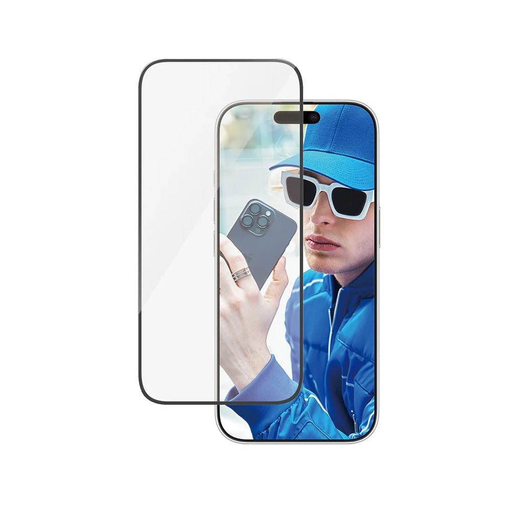 PanzerGlass Ultra-Wide Fit -suojakalvo Apple iPhone 16 Plus / 15 Plus -puhelimille, Karkaistu lasi, Täysliima, Musta