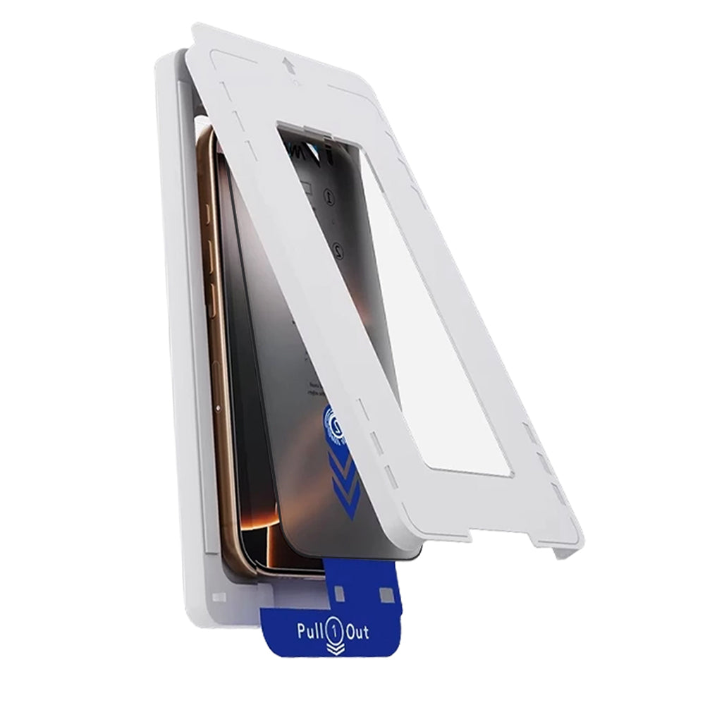 Anank 5X Reinforced Applicator Privacy-näytönsuojakalvo Apple iPhone 17 Prolle, Turvalasi, Full Glue, 2.5D