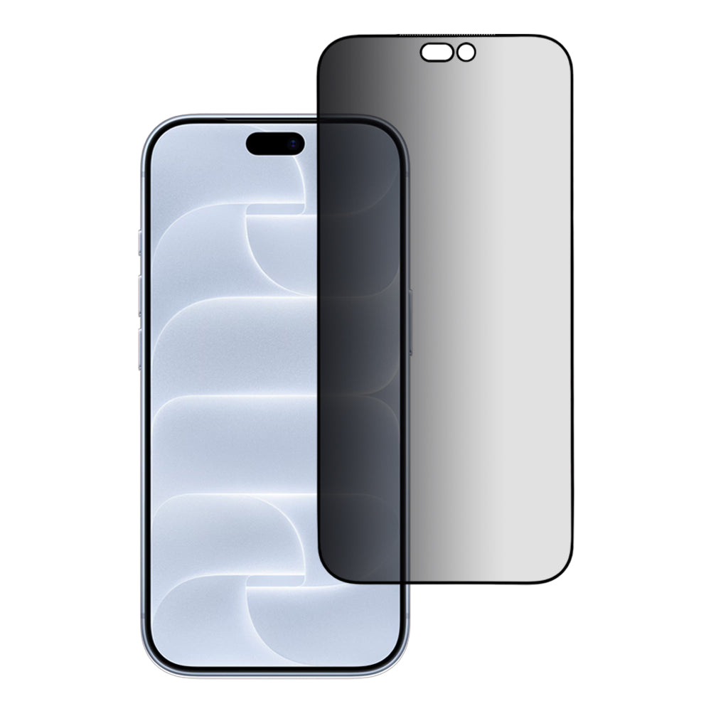 Blueo Anti Peep AR Applicator Pro -yksityisyydensuojakalvo Apple iPhone 18 Prolle, karkaistua lasia, Full Glue, 3D