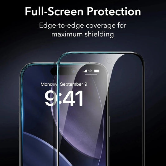 Privacy ESR Armorite UltraFit -näytönsuojakalvo Apple iPhone 17 Airille, Panssarilasi, Täysliima, 3 kappaleen setti