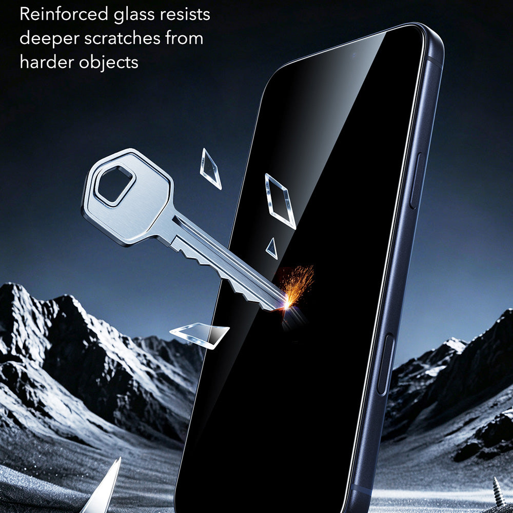 Näytönsuoja Privacy ESR Armorite UltraFit Apple iPhone 18 Pro Maxille, turvalasi, täysiliimainen, 2 kappaleen setti