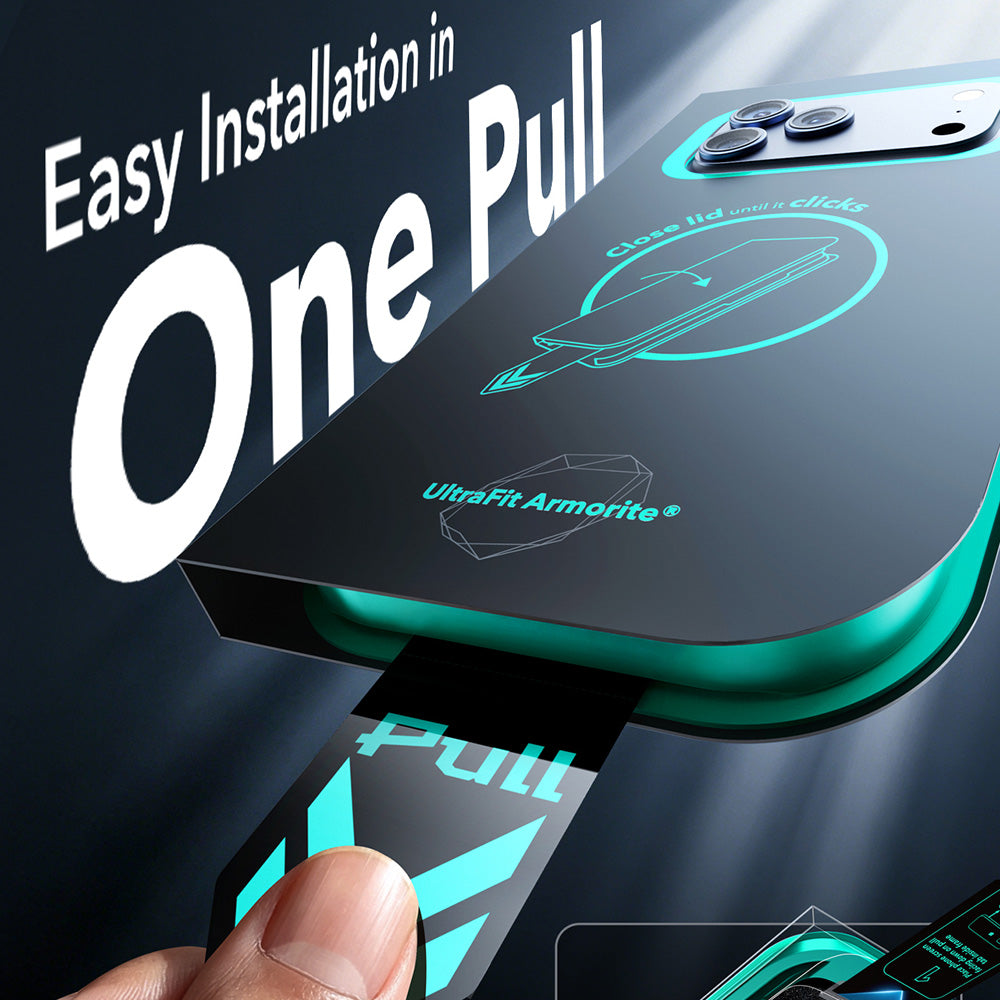 Näytönsuoja Privacy ESR Armorite UltraFit Apple iPhone 18 Pro Maxille, turvalasi, täysiliimainen, 2 kappaleen setti