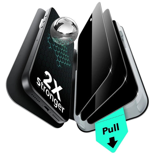 Näytön suojakalvo ESR UltraFit Privacy Apple iPhone 17 Pro Max -puhelimelle, Panssarilasi, Täysliima, 3 kappaleen setti