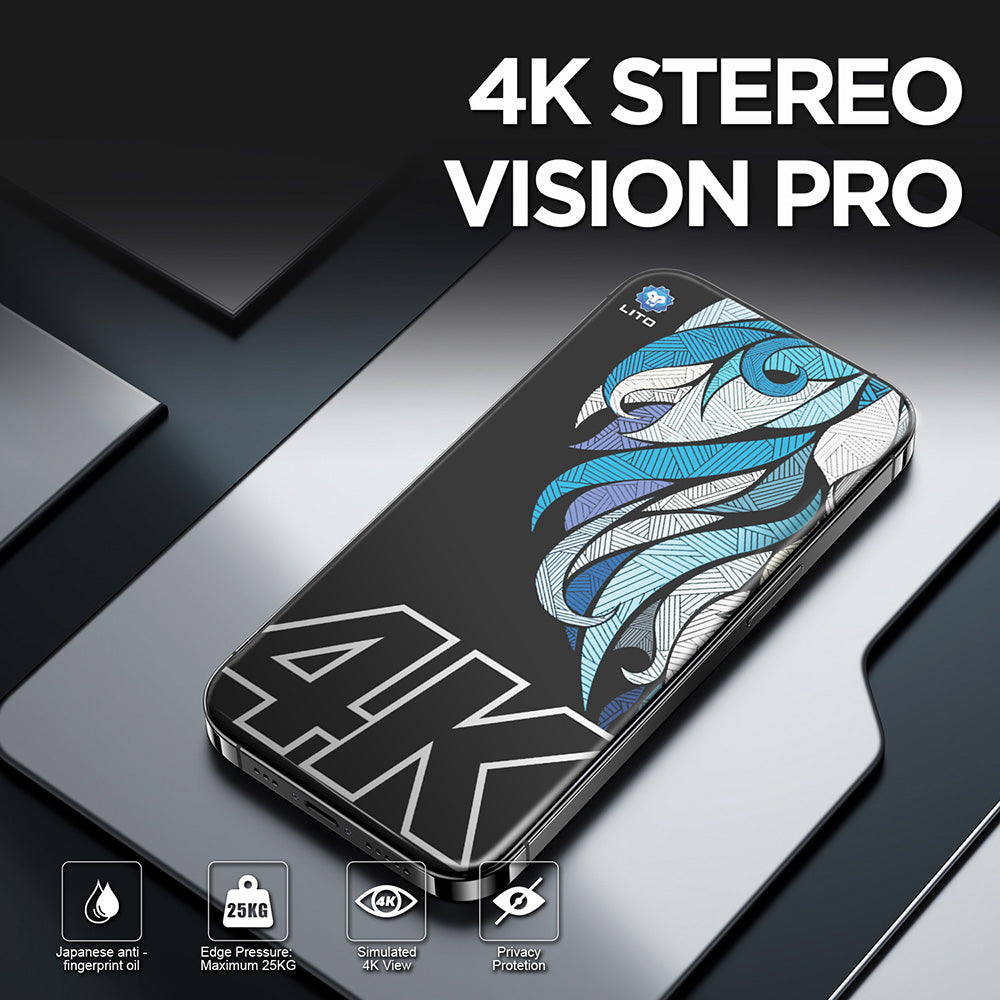 Suojakalvo Privacy Lito D+ Max 4K Apple iPhone 17 Air, Karkaistu lasi, Full Glue