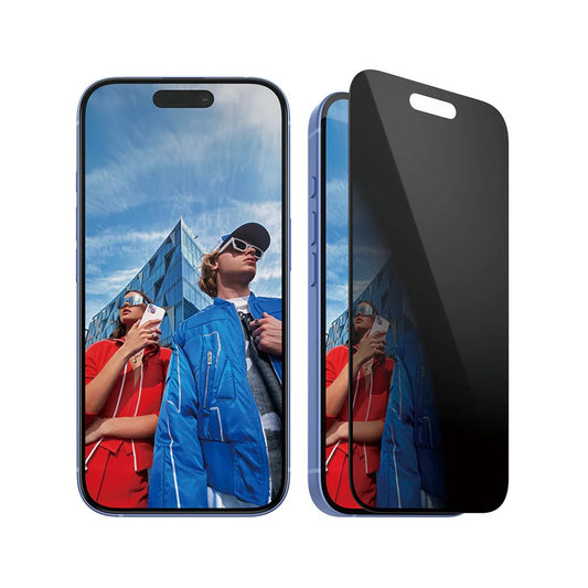 PanzerGlass Ultra-Wide Fit EasyAligner Privacy-näytönsuoja Apple iPhone 16 / 15 -puhelimille, Turvalasi, Täysliima