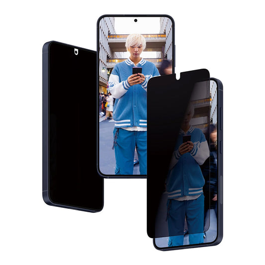 Näytönsuoja Privacy PanzerGlass Ultra-Wide Fit EasyAligner Samsung Galaxy S24 S921:lle, Karkaistu lasi, Täysliima