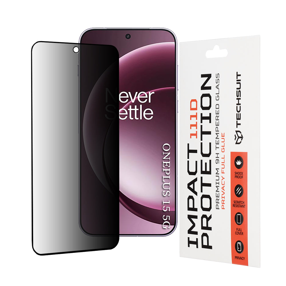 Suojakalvo Privacy Techsuit OnePlus 15:lle, Panssarilasi, 111D