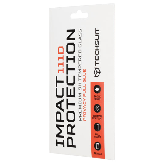 Privacy Techsuit -näytönsuojakalvo Xiaomi Redmi Note 15 Pro 5G:lle, Panssarilasi, Full Glue, 111D