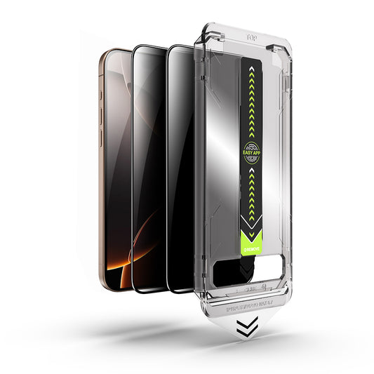 Privacy Techsuit TitanGlass -näytönsuojakalvo Apple iPhone 17 Prolle, Turvalasi, Täysliima, 2 kappaleen setti