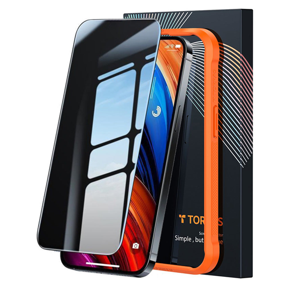 Torras GlassGo Epic Privacy-näytönsuojakalvo Apple iPhone 15 Pro Maxille, Panssarilasi, Täysliima