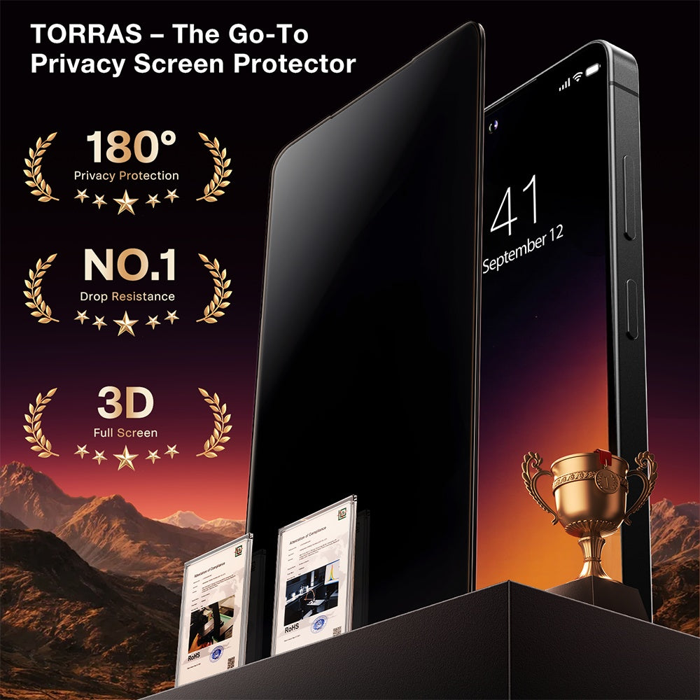 Privacy-suojakalvo Torras GlassGo Install Master Samsung Galaxy S26 Ultra S948:lle, Karkaistu lasi, Full Glue