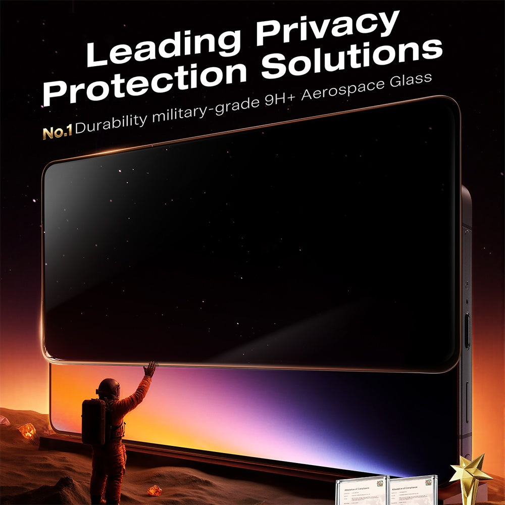 Privacy-suojakalvo Torras GlassGo Install Master Samsung Galaxy S26 Ultra S948:lle, Karkaistu lasi, Full Glue